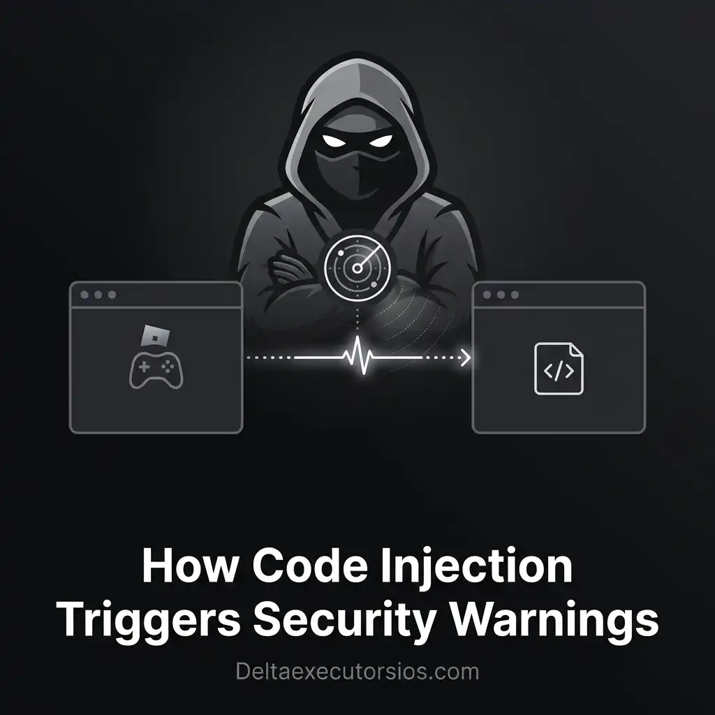 How code injection triggers antivirus security warnings in Delta Executor on Deltaexecutorsios.com